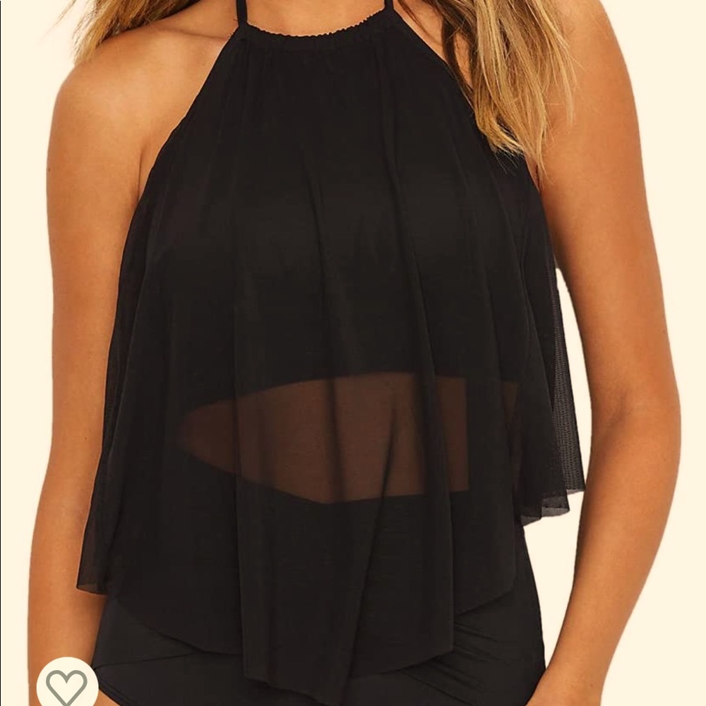 NWT Black Coco Reef bathing suit top 38D